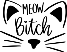 Funny Cat 10 Sticker Outline Svg File, Free Vectors File